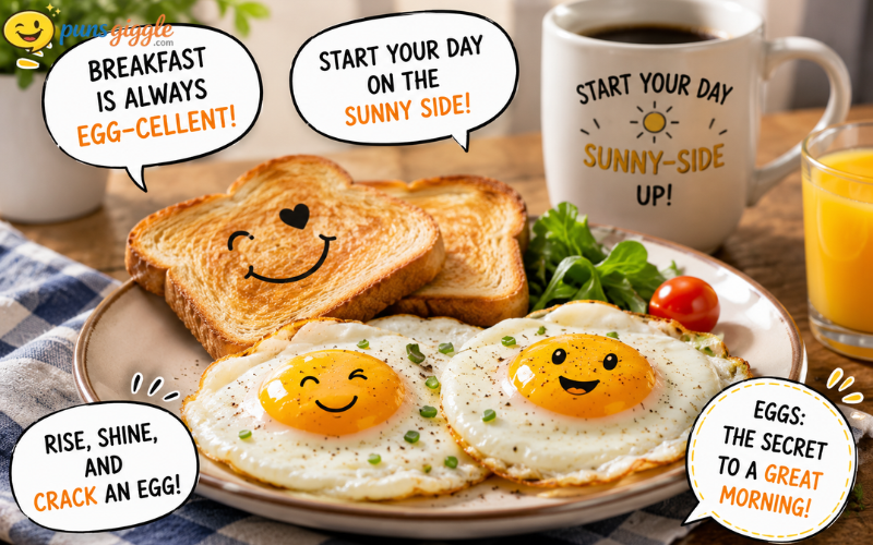 Breakfast Egg Puns